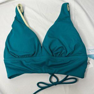 NEW Women's Beach Betty Bikini Top by Miracle Brands Teal (S)
